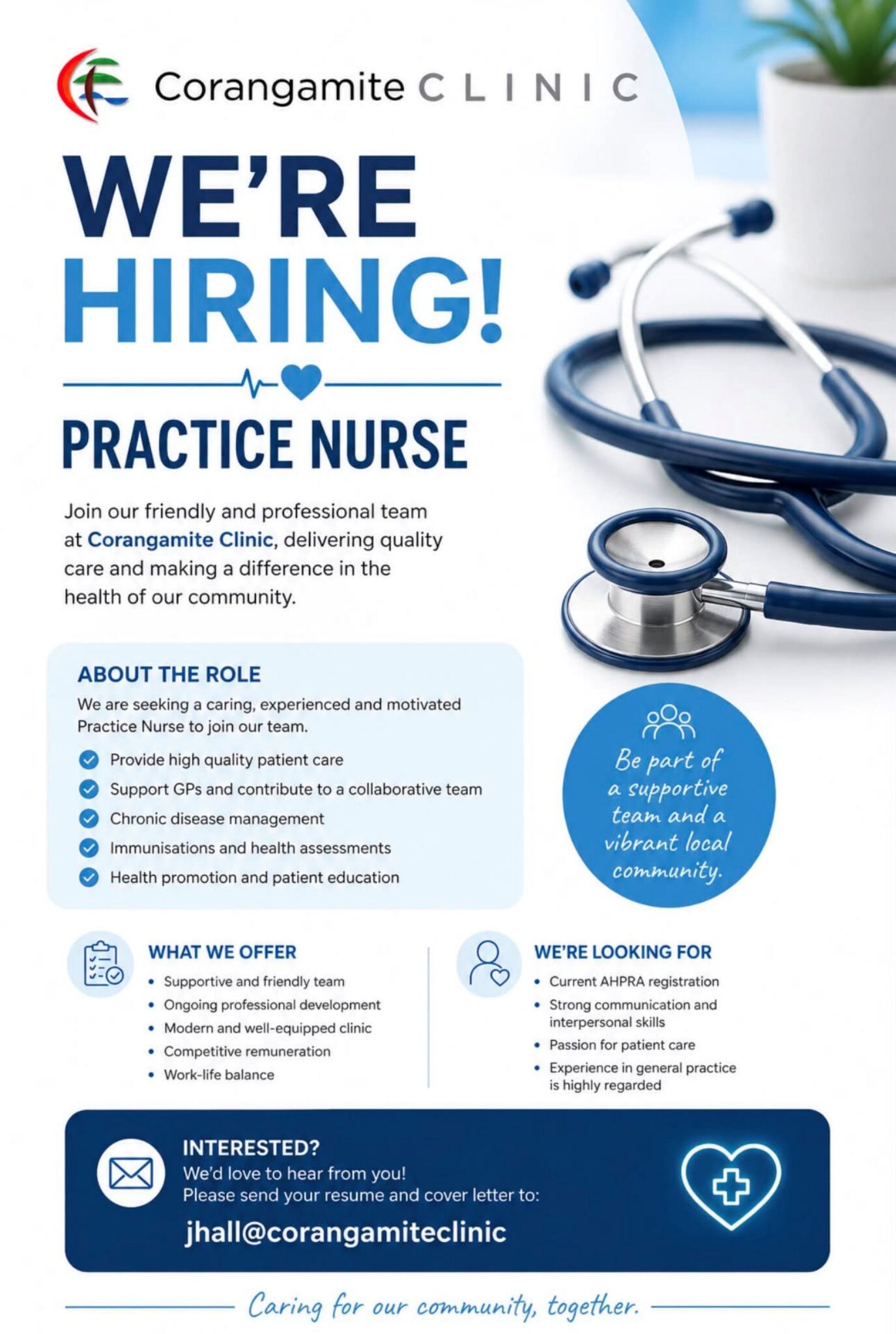 Practice Nurse Vacnacy